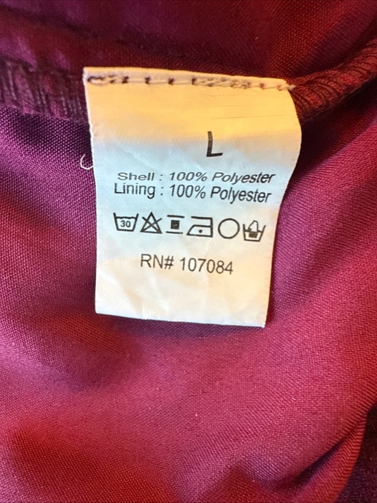 CHELSEA & VIOLET Women LargeEmbroidered Velvet Shift Dress Short Sleeve Burgundy - Picture 8 of 8